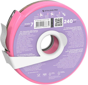 Disposable white abrasive tape papmAm EXPERT 240 grit in a plastic case