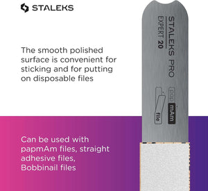 Straight metal base for nail file EXPERT 20