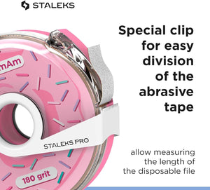 Disposable white abrasive tape papmAm EXPERT 180 grit in a plastic case