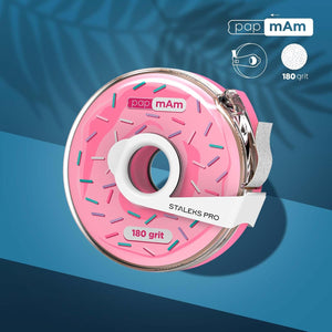 Disposable white abrasive tape papmAm EXPERT 180 grit in a plastic case