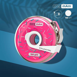 Disposable white abrasive tape papmAm EXPERT 150 grit in a plastic case